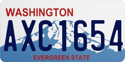 WA license plate AXC1654