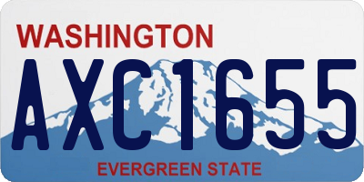 WA license plate AXC1655