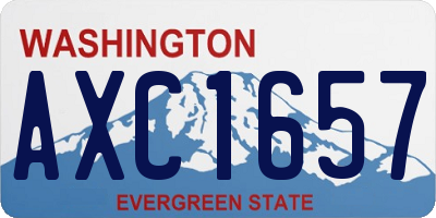WA license plate AXC1657