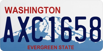 WA license plate AXC1658
