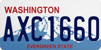 WA license plate AXC1660