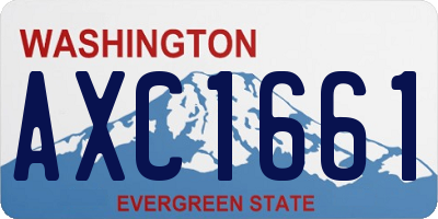WA license plate AXC1661