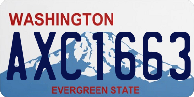 WA license plate AXC1663