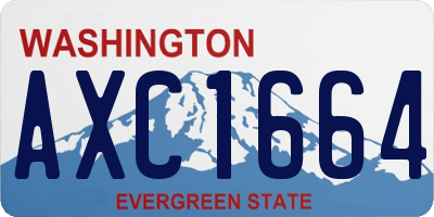 WA license plate AXC1664
