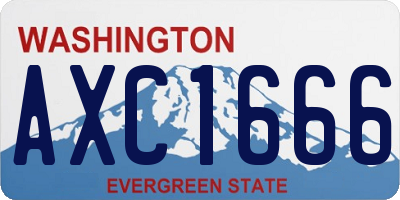 WA license plate AXC1666