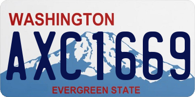 WA license plate AXC1669