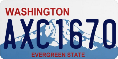 WA license plate AXC1670
