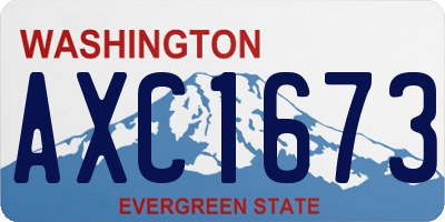WA license plate AXC1673