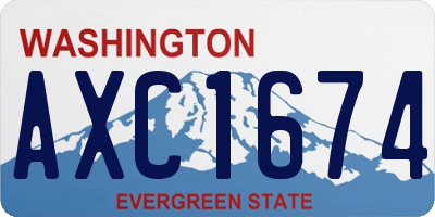WA license plate AXC1674