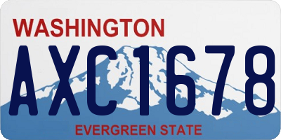 WA license plate AXC1678