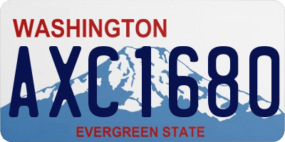 WA license plate AXC1680