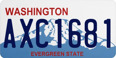 WA license plate AXC1681