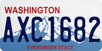 WA license plate AXC1682