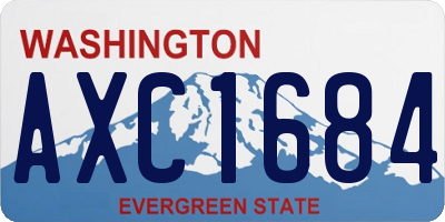 WA license plate AXC1684