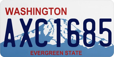 WA license plate AXC1685