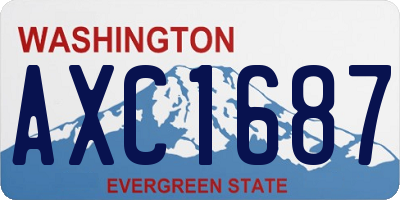WA license plate AXC1687