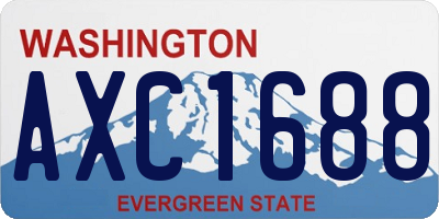 WA license plate AXC1688