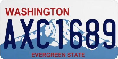 WA license plate AXC1689
