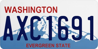 WA license plate AXC1691