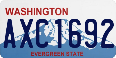 WA license plate AXC1692