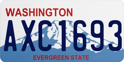 WA license plate AXC1693