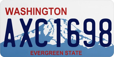 WA license plate AXC1698