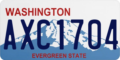WA license plate AXC1704