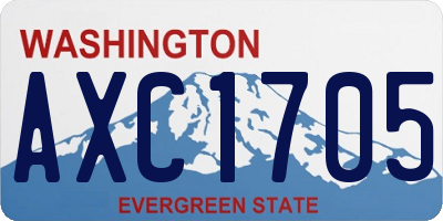 WA license plate AXC1705