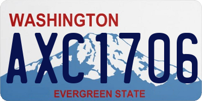 WA license plate AXC1706