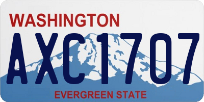 WA license plate AXC1707