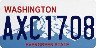 WA license plate AXC1708