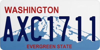 WA license plate AXC1711