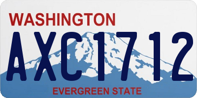 WA license plate AXC1712