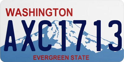 WA license plate AXC1713