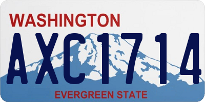 WA license plate AXC1714