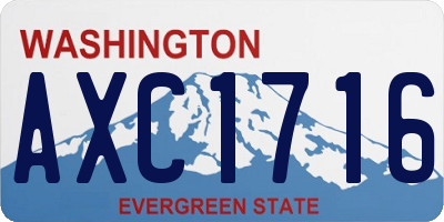 WA license plate AXC1716