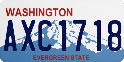 WA license plate AXC1718