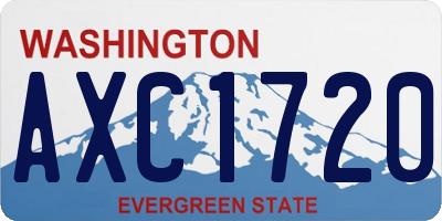 WA license plate AXC1720