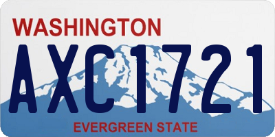 WA license plate AXC1721