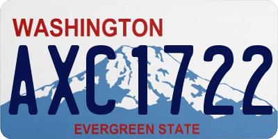 WA license plate AXC1722