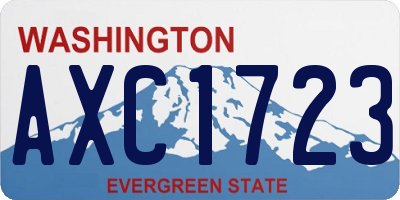 WA license plate AXC1723