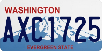 WA license plate AXC1725