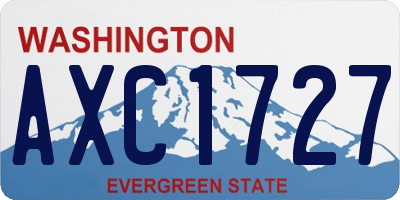 WA license plate AXC1727