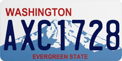 WA license plate AXC1728