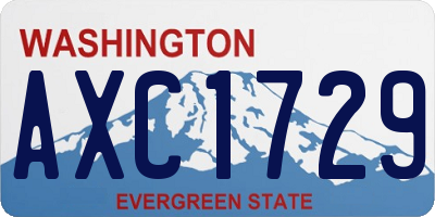 WA license plate AXC1729