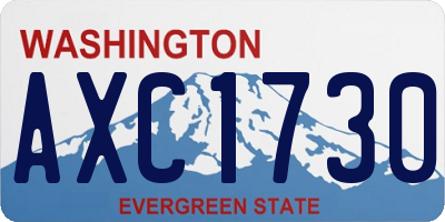 WA license plate AXC1730