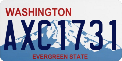 WA license plate AXC1731