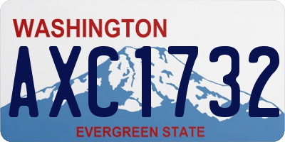 WA license plate AXC1732