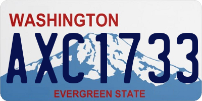WA license plate AXC1733
