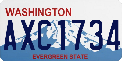 WA license plate AXC1734